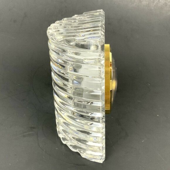 Illusions 24% Full Lead Crystal Quartz Clock Made In Czech Republic With Box - Picture 2 of 8